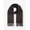 Reiss Picton Wool And Cashmere-blend Scarf In Brown