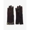 Reiss Womens Chocolate Claudia Suede Gloves In Brown