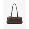 Reiss Womens  Devora Leather Shoulder Bag In Brown