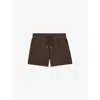 Reiss Womens Joanna Elasticated-waist Regular-fit Stretch-jersey Shorts Chocolate In Brown