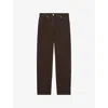 Reiss Womens Selin Mid-rise Straight-leg Denim Jeans Chocolate