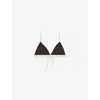Reiss Womens Chocolate Sydney Triangle Bikini Top