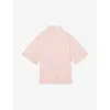 Reiss Womens Coral Jordan Short-sleeve Cotton Shirt