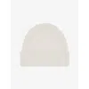 Reiss Womens Cream Alba Folded-hem Cashmere Bean In White