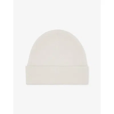 REISS WOMENS CREAM ALBA FOLDED-HEM CASHMERE BEAN