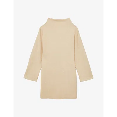 Reiss Womens  Amelie Relaxed-fit Cotton-blend Mini Dre In Cream