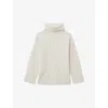Reiss Womens Carina Cable-knit Wool And Cashmere-blend Jumper Cream