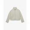 Reiss Womens Cream Darrion Funnel-neck Wool Jacket In Gray