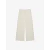 Reiss Womens Myrtle Wide-leg High-rise Stretch-woven Culottes Cream In Cream
