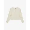 Reiss Womens Cream  X Atelier Luella Turn-lock Woven Blouse In Neutral