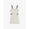 Reiss Cream Cotton Crochet-detail Mini Dress