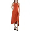 REISS WOMENS DRAPED SOLID MAXI DRESS