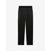Reiss Womens Lucia Elasticated-waist Stretch-woven Trousers Charcoal Grey In Black
