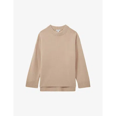 Reiss Camel Laura Wool-cashmere Casual Fit Jumper