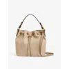 Reiss Womens Evie Drawstring Raffia Bucket Bag Natural In Neutral