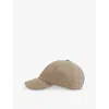 Reiss Taupe Wool Blend Flannel Baseball Cap In Taupe