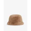 Reiss Biscuit Faux Fur Bucket Hat In Biscuit