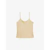 Reiss Womens Gold Corey Silk Cami Top In Neutral