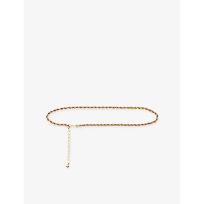 Reiss Womens  Isabella Twist Chain Belt In Neutral