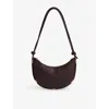 Reiss Womens Oxblood Harriet Rope-strap Leather Shoulder Bag In Burgundy