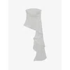 Reiss Womens Draped-hem Strapless Silk Corset Top Ivory