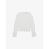 Reiss Emilia Guipure Lace Top In Ivory