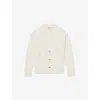 Shop Reiss Womens Ivory Harper Patch-pocket Knitted Cardigan