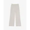 Reiss Womens Heather Tailored Woven Palazzo Wide-leg Trousers Ivory