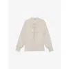 Reiss Womens  Josephine Tie-front Woven Blouse In White