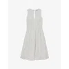 Reiss Liza Sleeveless Cotton Midi Dress In Ivory