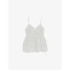 Reiss Womens Ivory Melody Cut-out Guipure-lace Cami Top