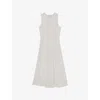 Reiss Womens Nilo Sleeveless Knitted Midi Dress Ivory Xs In Ivory