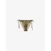 Reiss Womens Khaki Nybg Thia Tie-side Bikini Bottoms In Khaki