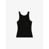 Reiss Womens  Lara Low-back Ribbed Stretch-cotton Vest
