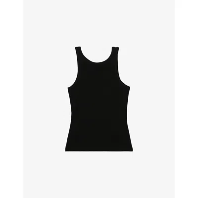 Reiss Womens  Lara Low-back Ribbed Stretch-cotton Vest