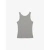 Reiss Womens  Lara Low-back Ribbed Stretch-cotton Vest