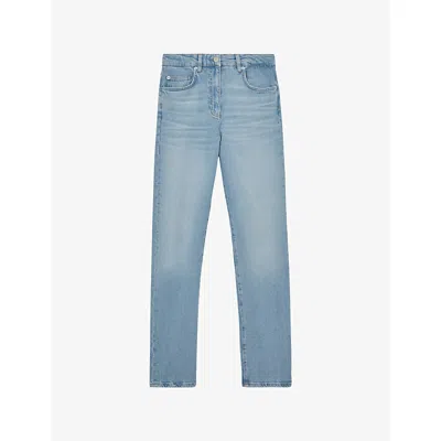 Reiss Womens Light Blue Aubrey Slim-fit Denim Jeans