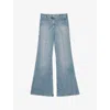 Reiss Womens  Sakura Flared-leg High-rise Cotton-blend Jeans