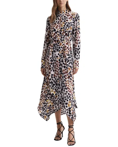 Reiss Womens Lira Dress, Uk6/us2, Brown In Multi