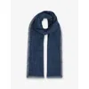Reiss Blue Wool Two-tone Scarf In Blue