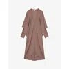 Reiss Womens Gracie V-neck Stretch-jersey Midi Dress Mink In Mink