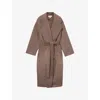 Reiss Womens Mink Neutral Bridget Notched-lapel Regular-fit Wool-blend Coat In Mink Neutral