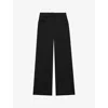 Reiss Womens Myrtle Wide-leg High-rise Stretch-woven Culottes Black