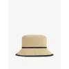 Reiss Womens Natural Edith Woven-tip Straw Hat