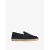 Reiss Womens Navy Cannes Suede Esapdrille Loafers Eur 43 / 9 Uk