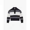 Reiss Womens  Simmy Striped Wool And Cashmere Jumper In Multi