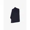 Reiss Womens Navy Elle One-shoulder Draped Woven Top In Blue