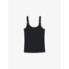 Reiss Womens Navy Isabella Scoop-neck Stretch-cotton Vest Top Xs