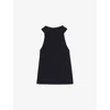 Reiss Womens Navy Lacey High-neck Rib Knit Vest In Black