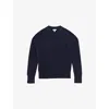 Reiss Womens Navy Misha Brushed Crewneck Cashmere Knitted Jumper Xs In Blue